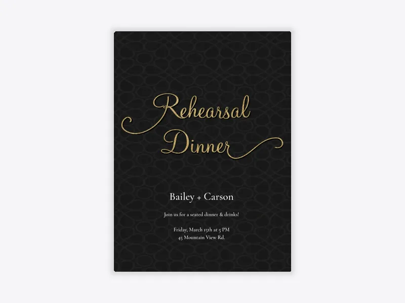 Rehearsal Dinner - rehearsal_dinner - Invitation
