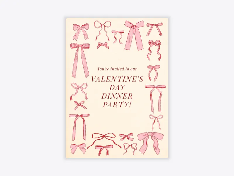Pink Ribbons and Bows - featured - Invitation