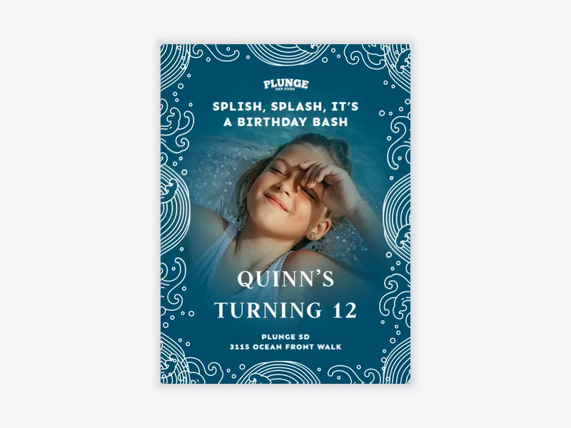 Plunge San Diego: Birthday by the Pool (Photo) - plunge - Invitation