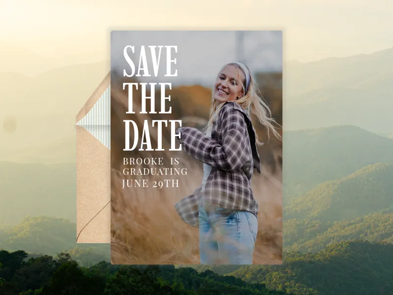 Forever Story (Photo) Variation - graduation_save_the_date - Invitation