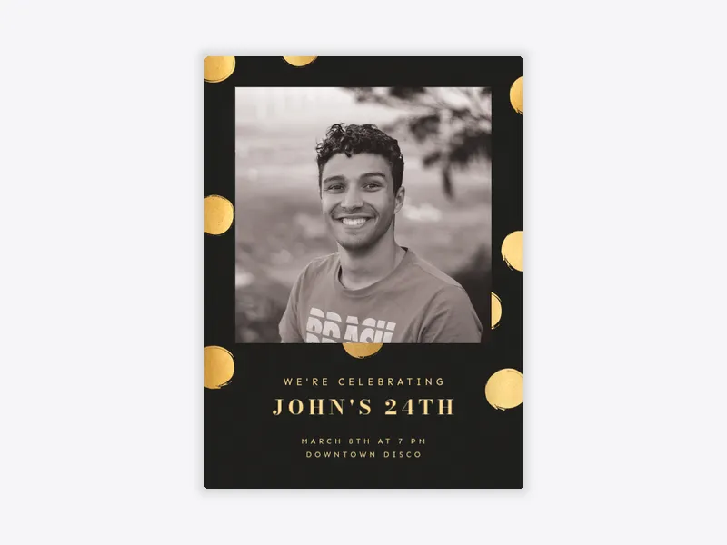 Let the Confetti Fly (Photo) - birthday_foradults - Invitation