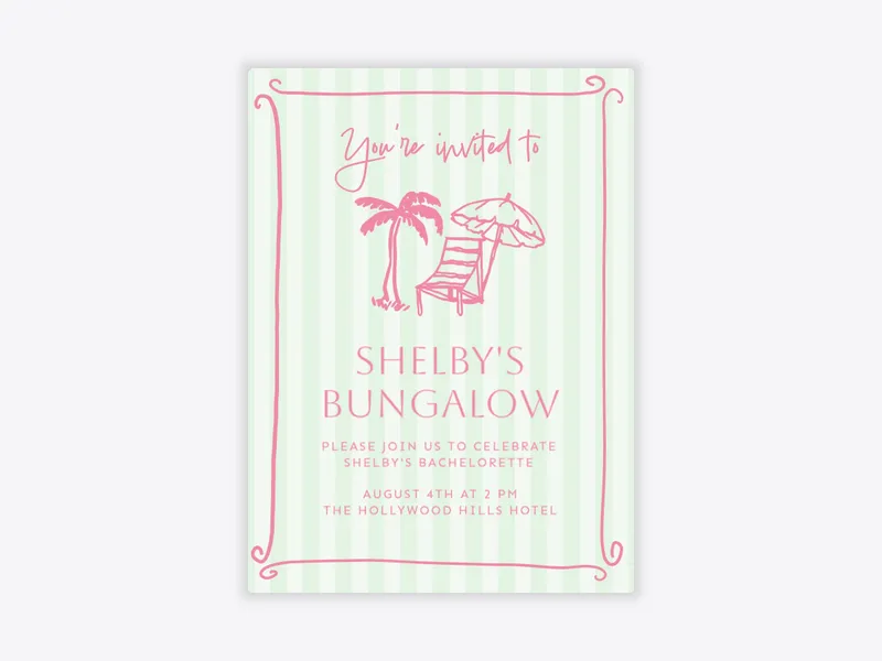 Green Summer Bungalow - featured - Invitation
