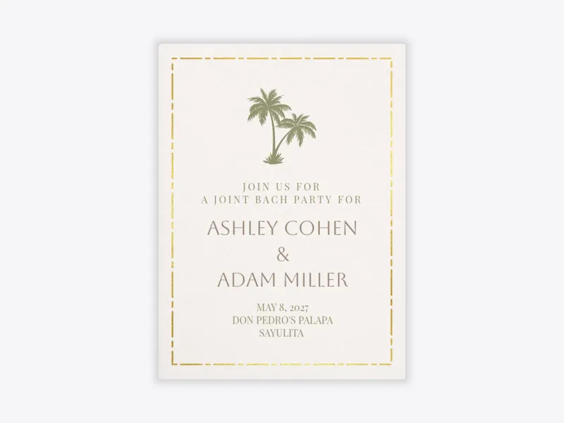 Under the Palms - joint_bach_party - Invitation