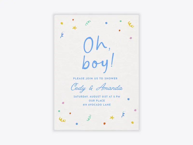 Oh Boy, It's a Sprinkle - baby_sprinkle - Invitation
