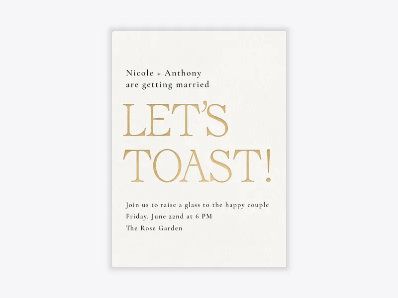 Let’s Toast! - couples_shower - Invitation