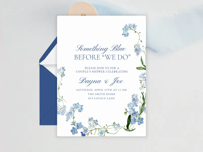 Something Blue Before “I Do” - couples_shower - Invitation