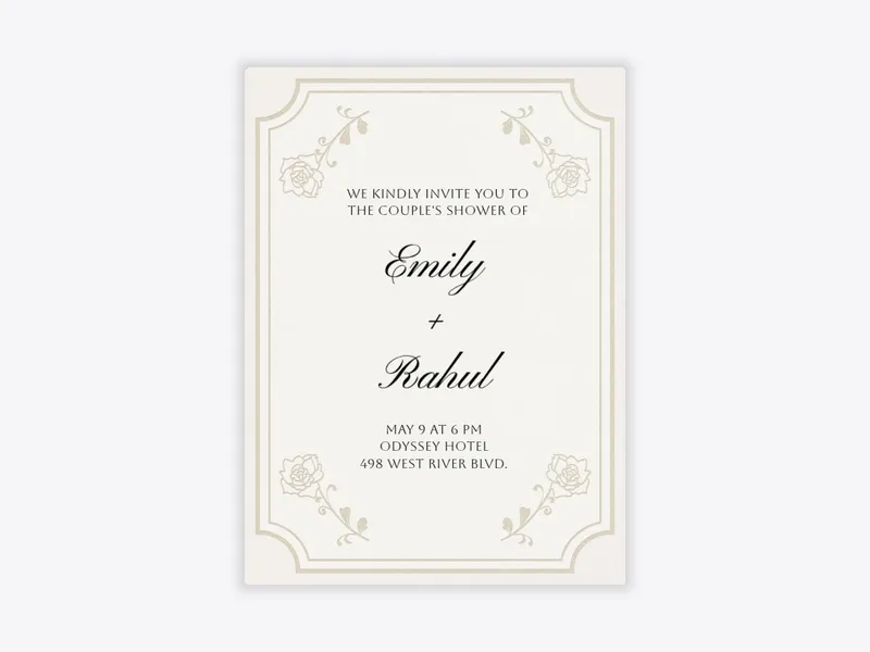 Rosy Celebration - couples_shower - Invitation