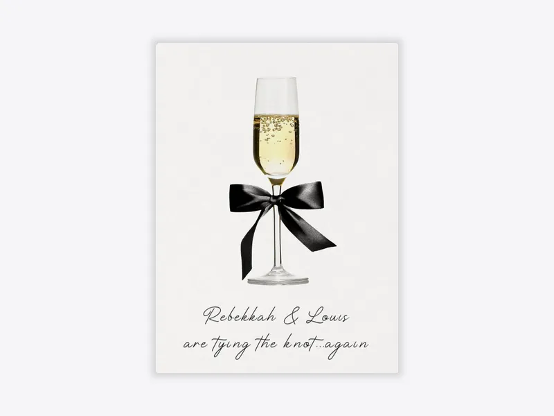Bubbles & Bow - vow_renewal - Invitation