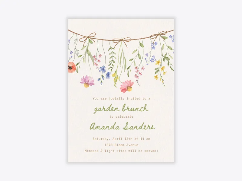 Garden Garland - bridal_shower - Invitation