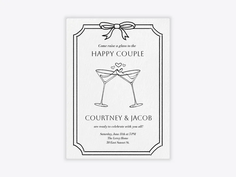 Champagne Kiss - couples_shower - Invitation
