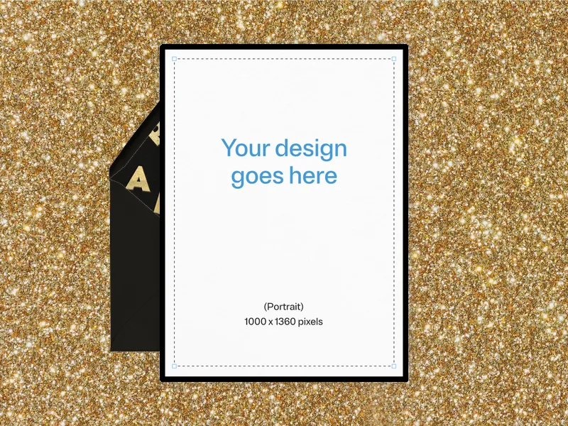 Upload Your Own Design (Gleaming Gold) - featured - Invitation