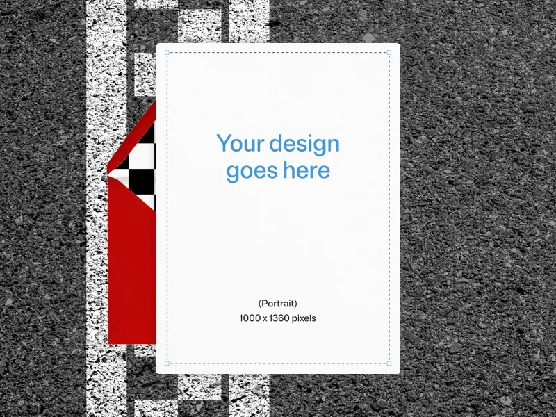 Upload Your Own Design (Racing Checkers) - featured - Invitation