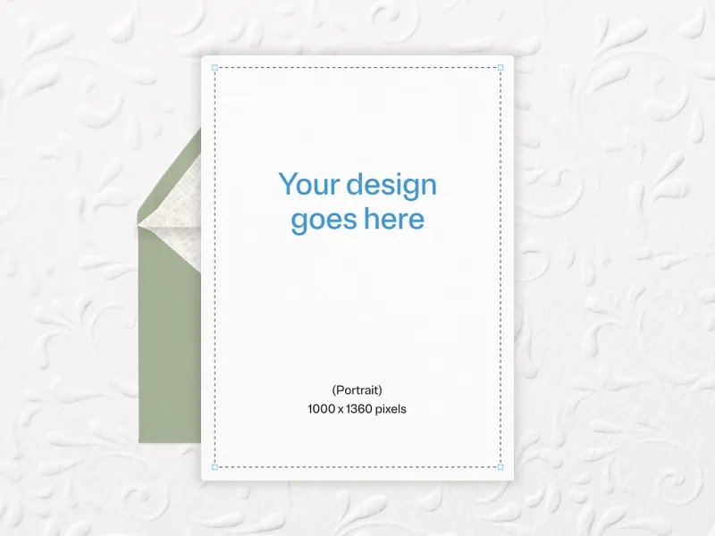 Upload Your Own Design (Embossed Leaves) - featured - Invitation