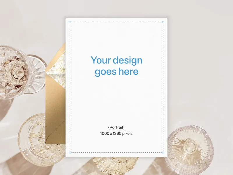 Upload Your Own Design (Gold Champagne) - featured - Invitation