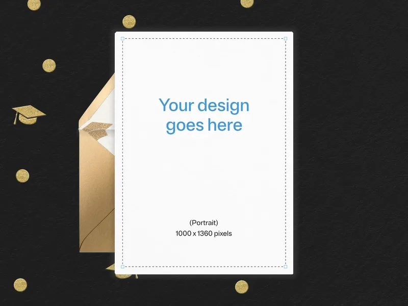 Upload Your Own Design (Black Grad Dots) - graduation - Invitation