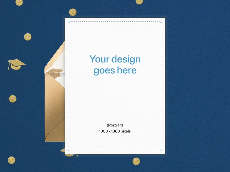 Upload Your Own Design (Blue Grad Dots) - graduation - Invitation