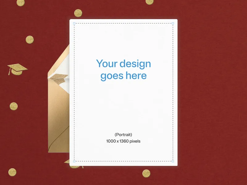 Upload Your Own Design (Red Grad Dots) - graduation - Invitation