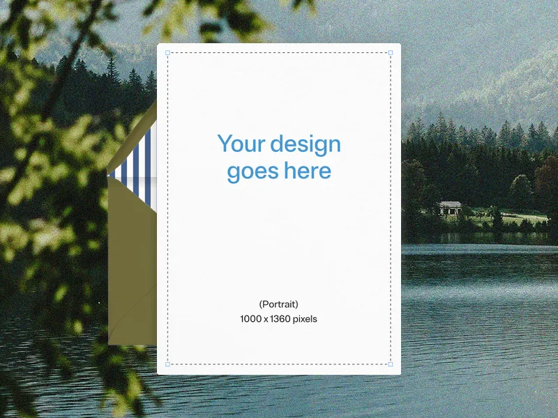 Upload Your Own Design (Serene Lake) - trips_getaways - Invitation