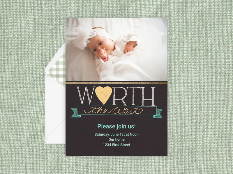 Worth the Wait Shower (Photo) - baby_shower - Invitation