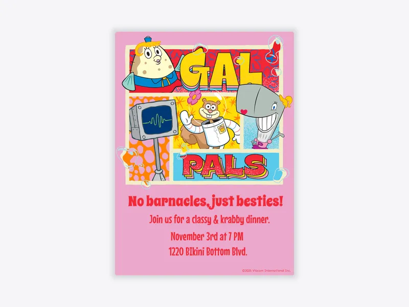 SpongeBob SquarePants™: Gal Pals - spongebob_squarepants - Invitation