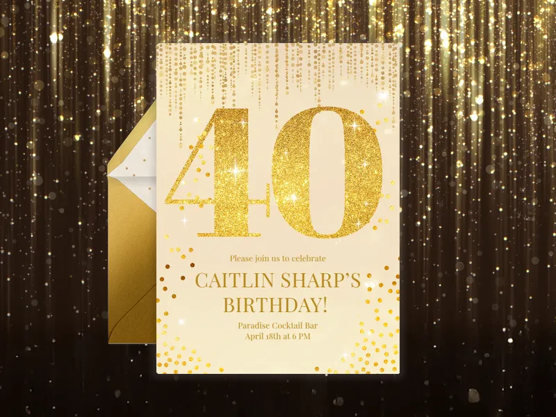 Sparkle & Shimmer Invitation premium template design