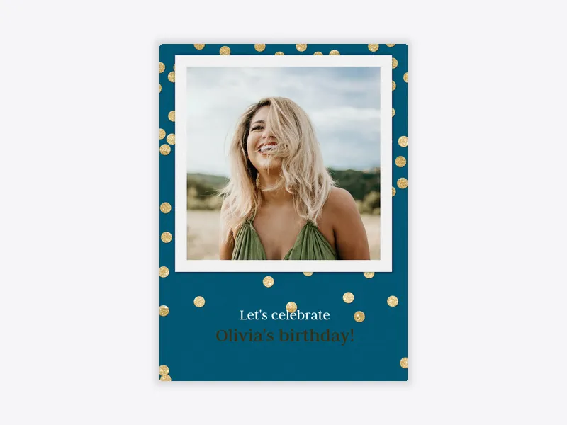 Festive Confetti (Photo) Invitation free template design