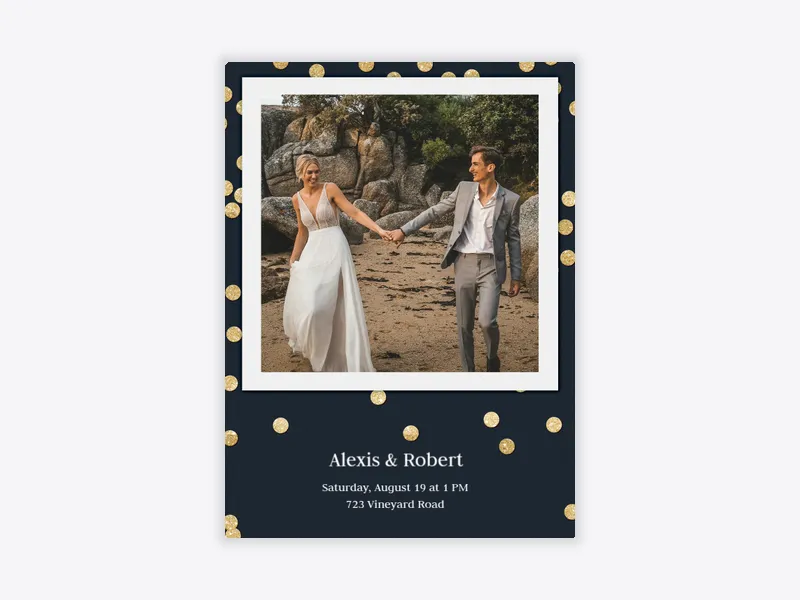 Festive Confetti (Photo) - elopement_party - Invitation