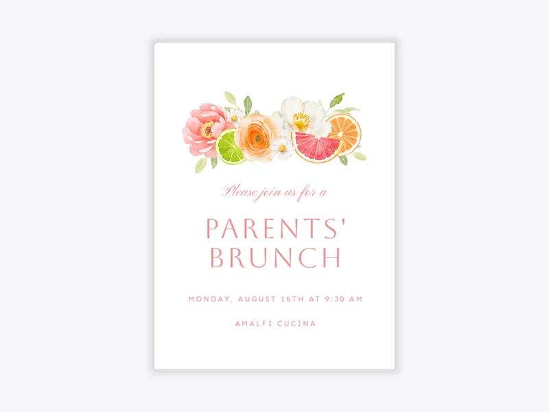 Brilliant Bouquet - back_to_school - Invitation
