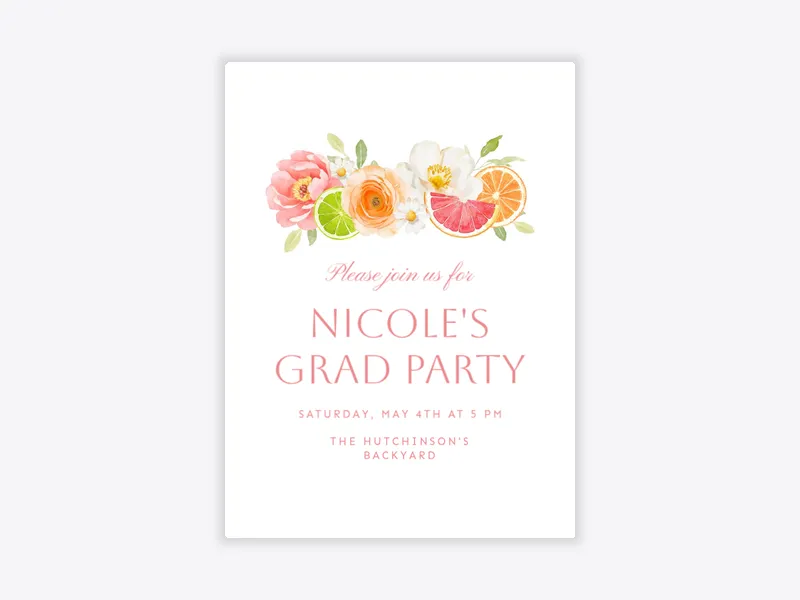 Brilliant Bouquet Invitation free template design