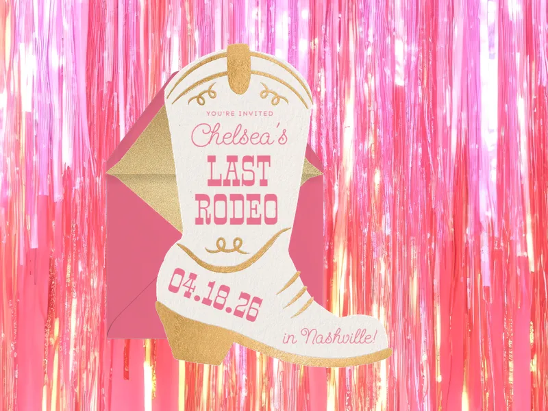 Cowboy Boots - bachelorette - Invitation