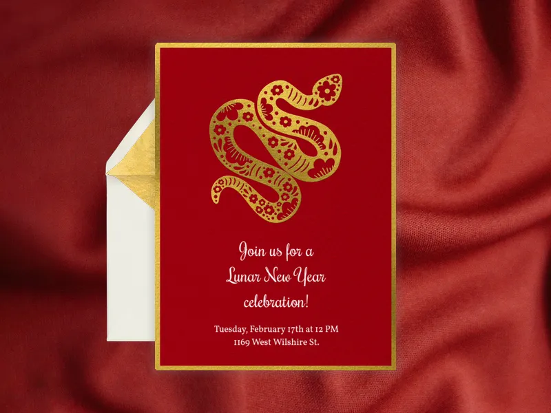 Golden Year - lunarnewyear - Invitation
