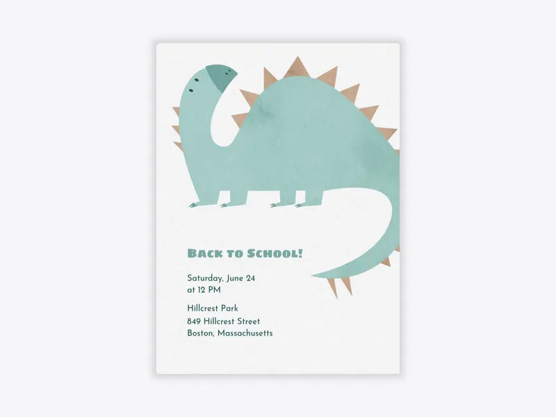 Dinosaur Pastels - featured - Invitation