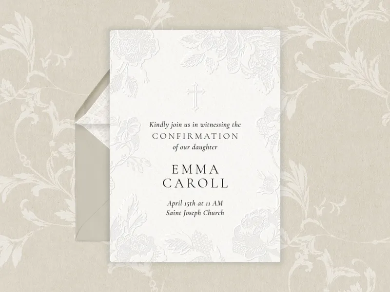 Lacy Darling - confirmation - Invitation