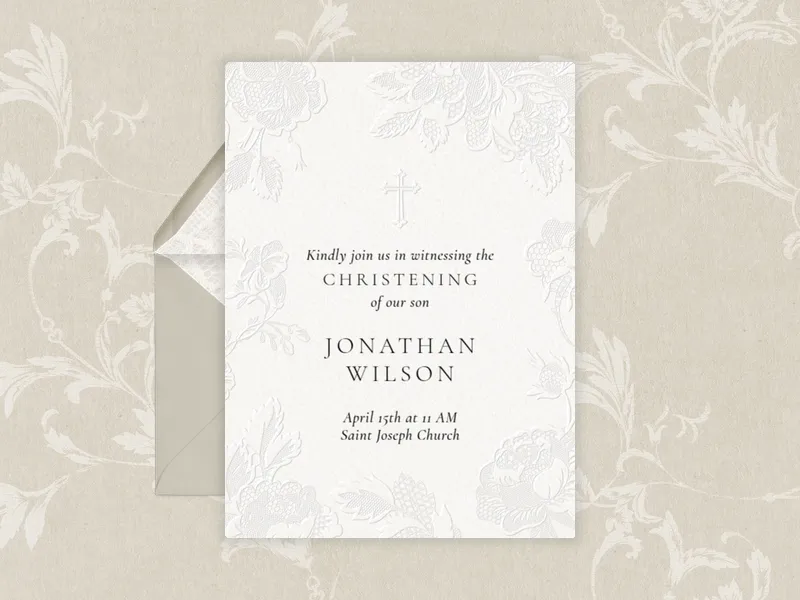 Lacy Darling - christening - Invitation