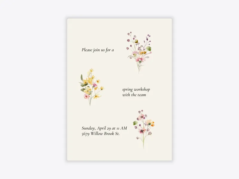 Bountiful Bouquet - meetings - Invitation
