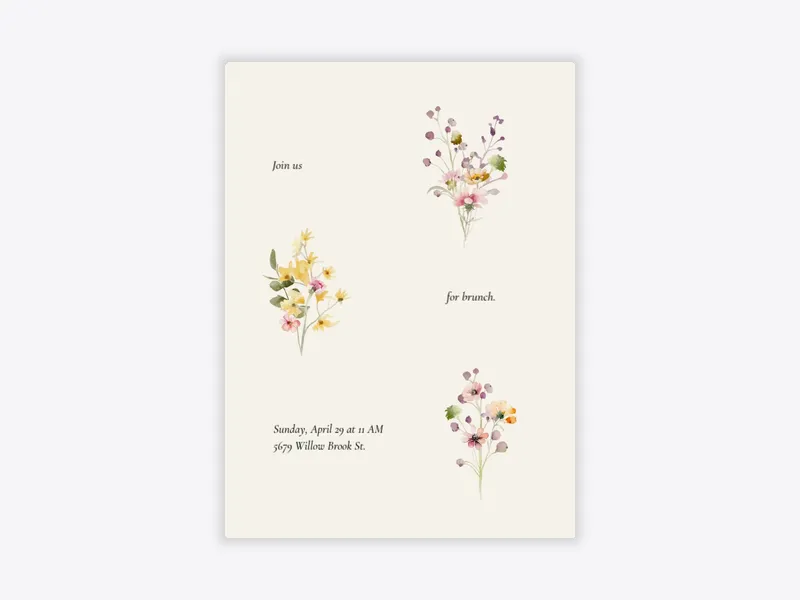 Bountiful Bouquet - brunch_lunch - Invitation