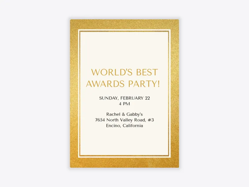 All That Glitters Invitation free template design