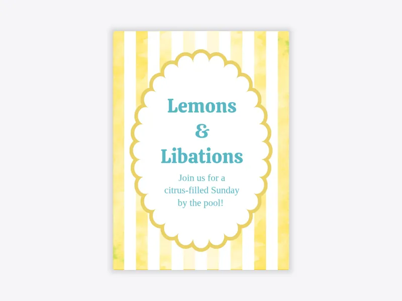 Sips & Stripes - pool_party - Invitation