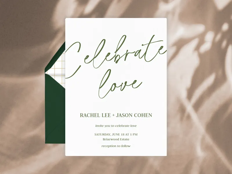 Simple Celebrate Love - wedding_day - Invitation