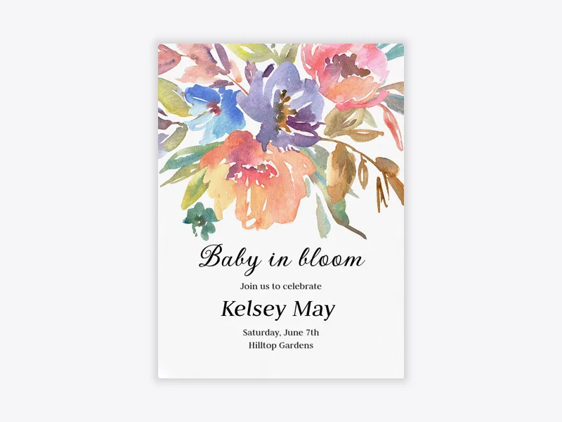 Simply Petal Perfect - baby_shower - Invitation