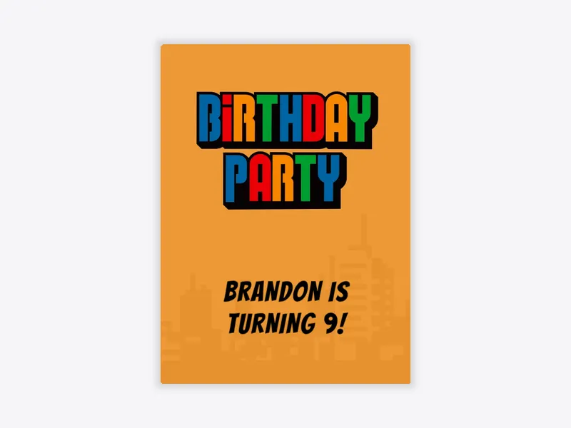 Birthday City - 9th_birthday - Invitation