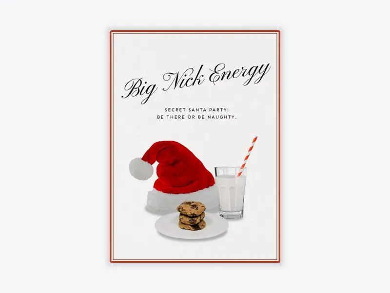 Santa's Milk & Cookies - christmas - Invitation