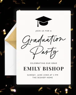 grad party card maker Graduation Party Invitation Template Easy to Customize