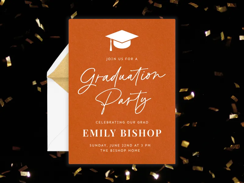 Diploma Time Invitation premium template design