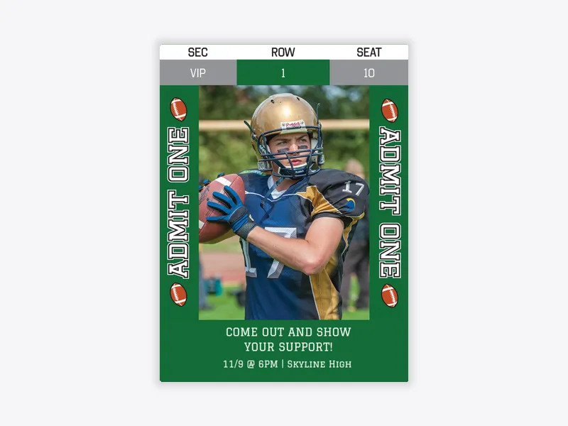Football Game On (Photo) - football - Invitation