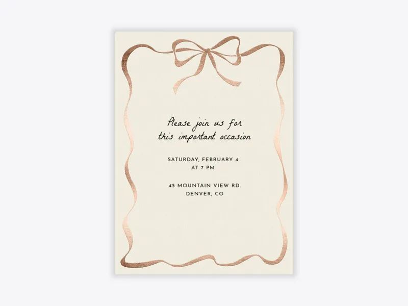 Foiled Ribbon - featured - Invitation
