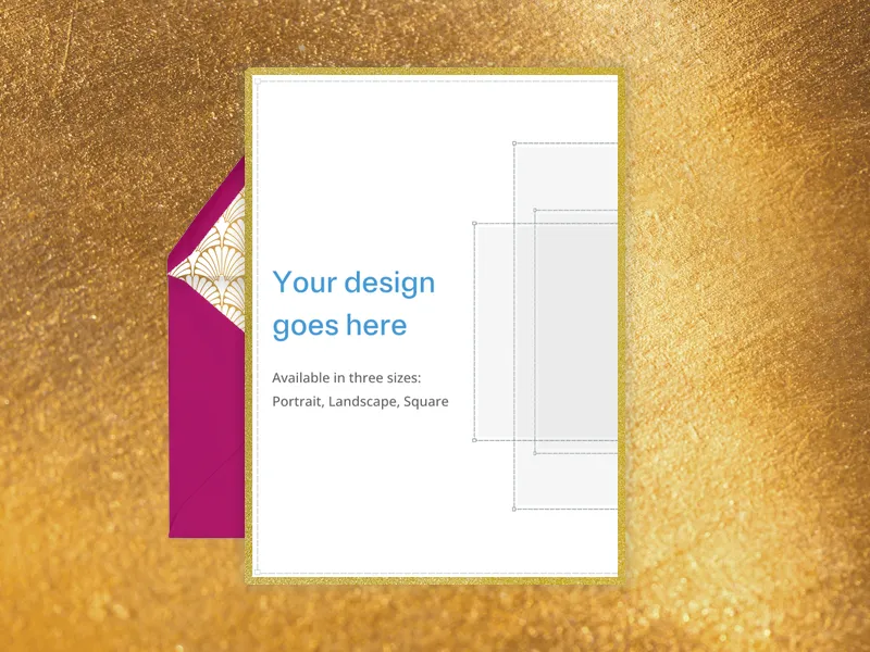 Upload Your Own Design (Metallic Motifs) - wellness_events - Invitation