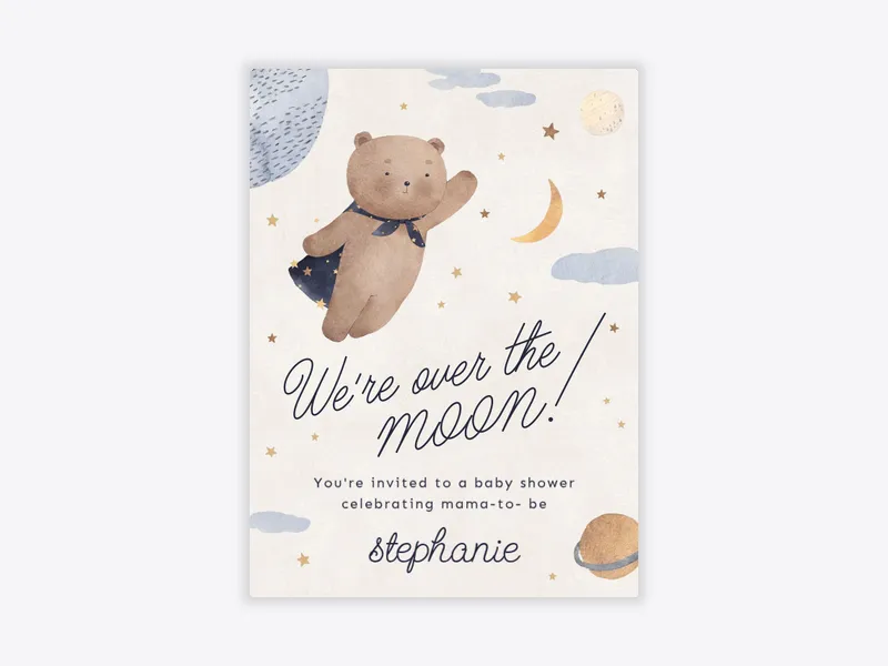 Little Moon Bears - baby_shower - Invitation