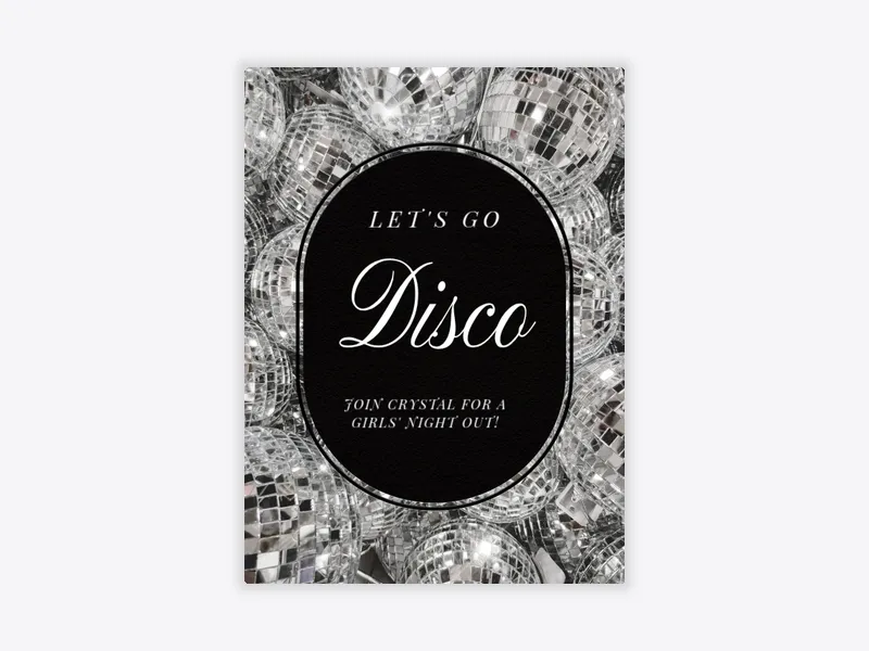 Silver Mirror Ball - sweet_sixteen - Invitation