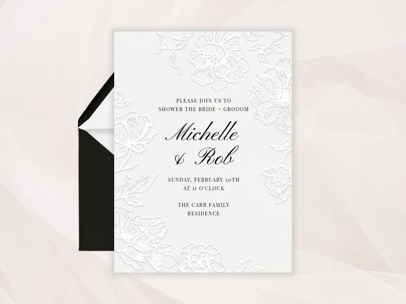 Blanc Lace - showers_and_parties - Invitation